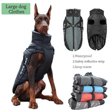 Load image into Gallery viewer, Waterproof Large Winter Dog Coat With Harness