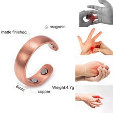 Load image into Gallery viewer, Adjustable Health Energy Magnetic Copper Ring (unisex)