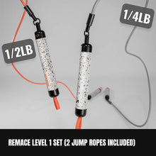 Load image into Gallery viewer, Weighted Jump Rope Set - (1/4LB, 1/2LB)