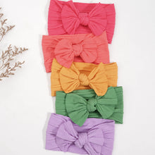 Load image into Gallery viewer, 5 Pcs Nylon Hair Bow Headbands