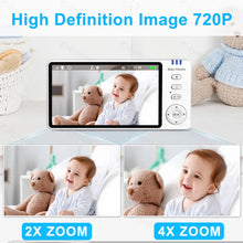 Load image into Gallery viewer, 5 Inch HD Wireless Baby Monitor With Camera