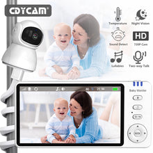 Load image into Gallery viewer, 5 Inch HD Wireless Baby Monitor With Camera