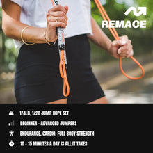 Load image into Gallery viewer, Weighted Jump Rope Set - (1/4LB, 1/2LB)