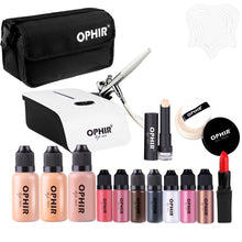 Load image into Gallery viewer, Airbrush Makeup System Kit with Mini Air Compressor & Bag