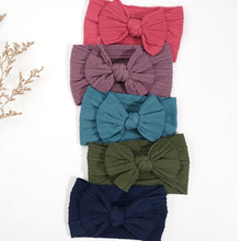 Load image into Gallery viewer, 5 Pcs Nylon Hair Bow Headbands