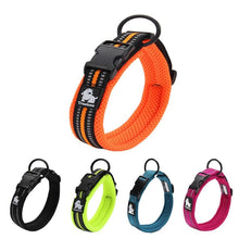 Load image into Gallery viewer, Adjustable Padded 3M Reflective Mesh Dog Collar