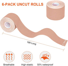 Load image into Gallery viewer, 6 Rolls Kinesiology Athletic Tape Set
