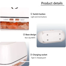Load image into Gallery viewer, Himalayan Crystal Salt Stone Aroma Air Humidifiers
