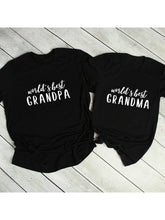 Load image into Gallery viewer, World&#39;s Best Grandpa/grandma Graphic T-shirt

