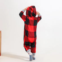 Load image into Gallery viewer, Family Matching Bear Plaid Pajamas with Hood
