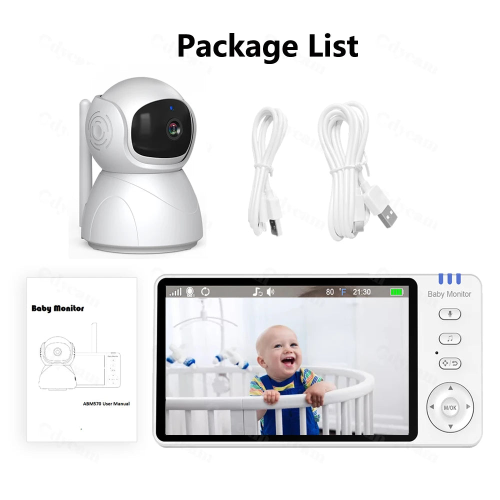 5 Inch HD Wireless Baby Monitor With Camera