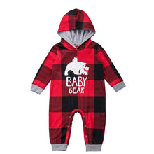 Load image into Gallery viewer, Family Matching Bear Plaid Pajamas with Hood

