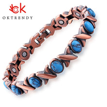 Load image into Gallery viewer, Arthritis and Joint Solid Copper Magnetic Therapy Bangle
