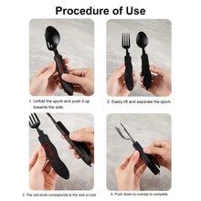 Load image into Gallery viewer, Stainless Steel  3 in 1 Travel Utensil
