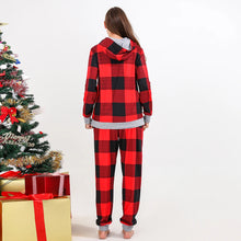 Load image into Gallery viewer, Family Matching Bear Plaid Pajamas with Hood
