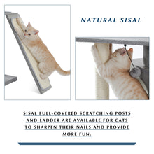 Load image into Gallery viewer, Wood Luxury Cat Tree Condo Kitten Nest Climbing Tower with Scratching Post - yourhealthandfitnessshop
