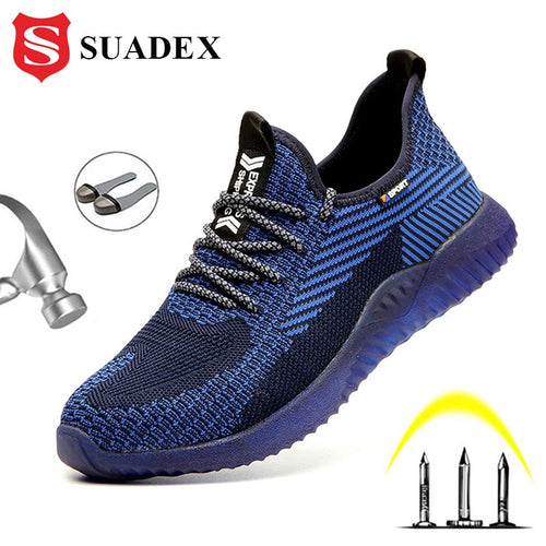 Men Steel Toe Safety Work Shoes, Breathable, Lightweight, Comfortable, Anti-slip - yourhealthandfitnessshop