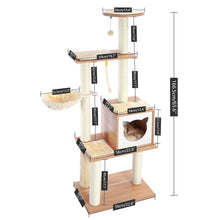 Load image into Gallery viewer, Cat Condo with Soft Perch Fully Wrapped Scratching Sisal Post, Multiple Choices - yourhealthandfitnessshop
