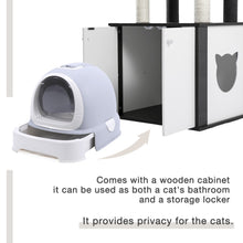 Load image into Gallery viewer, Wood Luxury Cat Tree Condo Kitten Nest Climbing Tower with Scratching Post - yourhealthandfitnessshop
