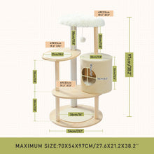 Load image into Gallery viewer, Cat Condo with Soft Perch Fully Wrapped Scratching Sisal Post, Multiple Choices - yourhealthandfitnessshop
